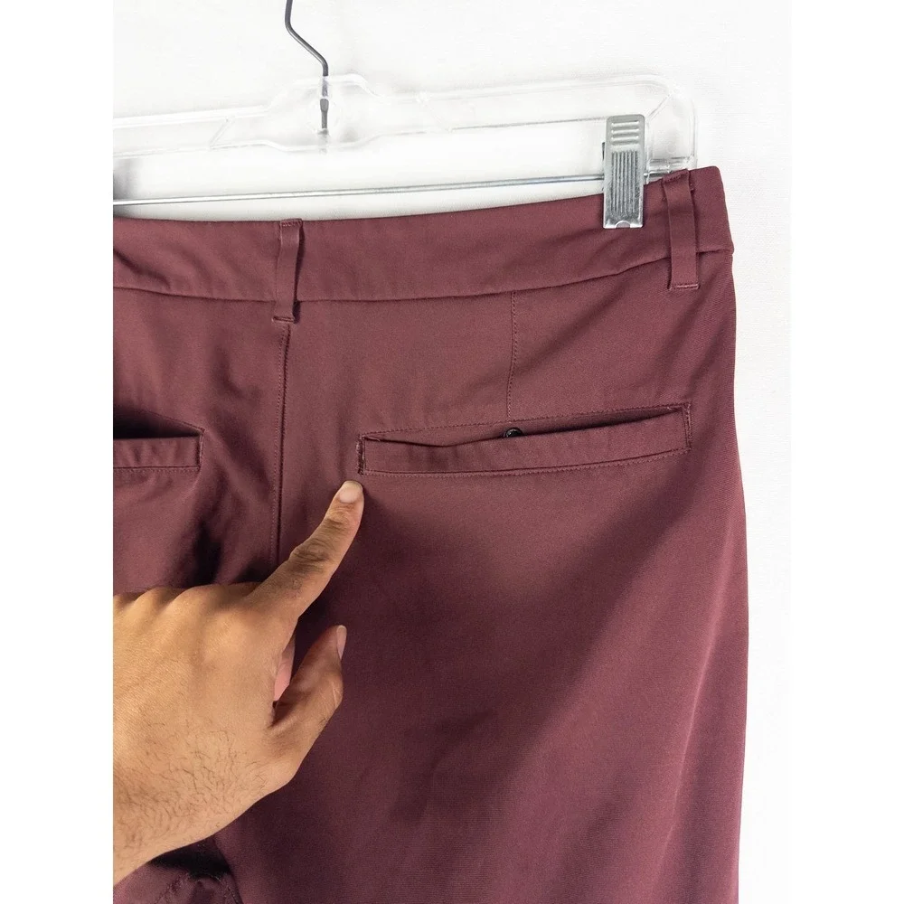 Lululemon ABC Pants Mens 32X31 Burgundy Chino Flat‎ Front Athleisure